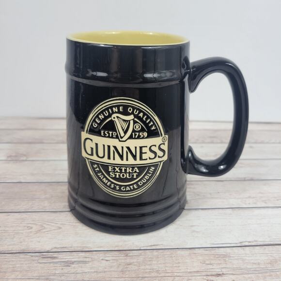 Guinness Beer Mug St James Gate Dublin Extra Stout Ceramic - Picture 1 of 4